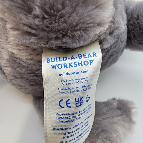 Build a Bear Wiley The Wolf Plush 16" Great Wolf Lodge Gray Hard Blue Eyes BAB - Picture 8 of 11